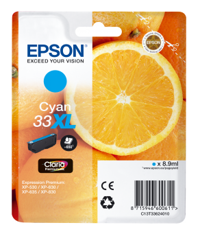 Eredeti Epson 33XL nagy kapacitású ciánkék patron