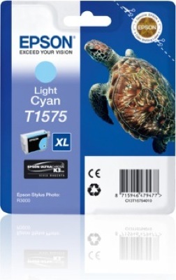 Eredeti Epson T1575 világos-ciánkék patron