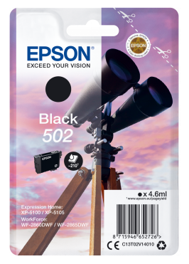 Eredeti Epson 502 fekete patron