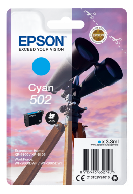 Eredeti Epson 502 ciánkék patron