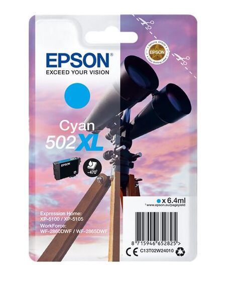 Eredeti Epson 502XL nagy kapacitású ciánkék patron