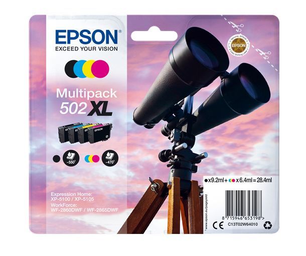 Eredeti Epson 502XL nagy kapacitású multipack (4 szín)