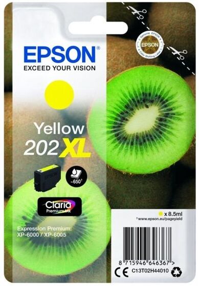 Eredeti Epson 202XL nagy kapacitású sárga patron