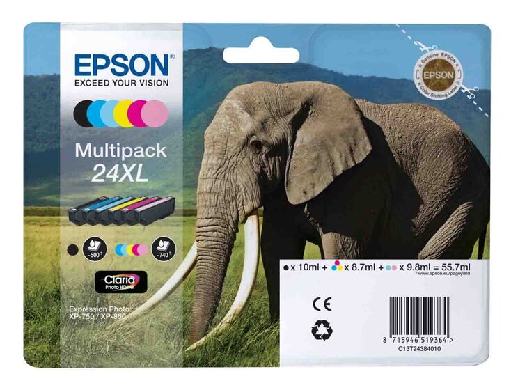 Eredeti Epson 24XL nagy kapacitású multipack (6 szín)