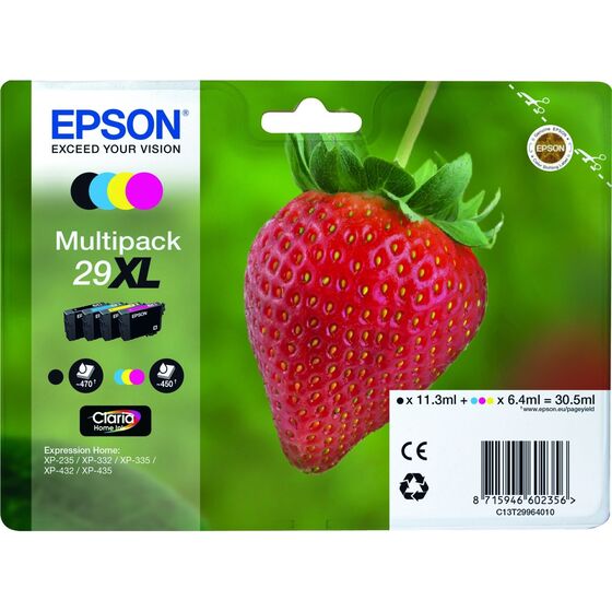 Eredeti Epson 29XL nagy kapacitású multipack (4 szín)