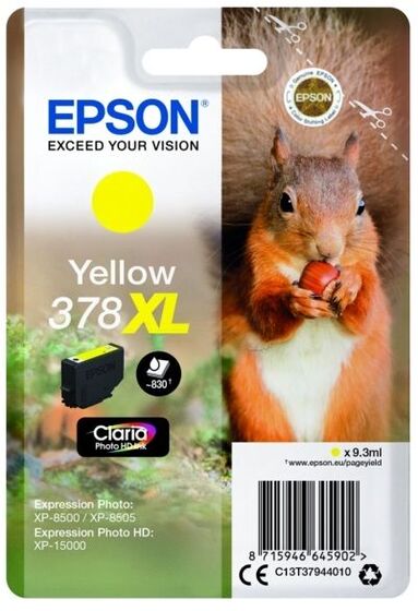 Eredeti Epson 378XL nagy kapacitású sárga patron