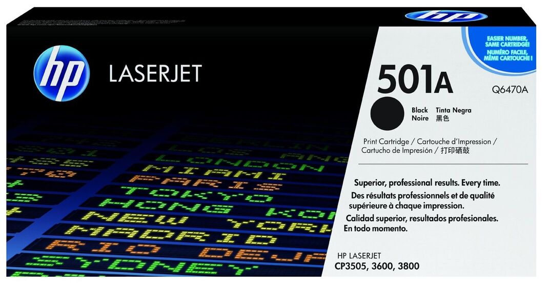 HP 501A fekete toner (Q6470A) eredeti
