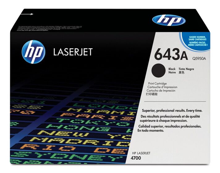 HP 643A fekete toner (Q5950A) eredeti
