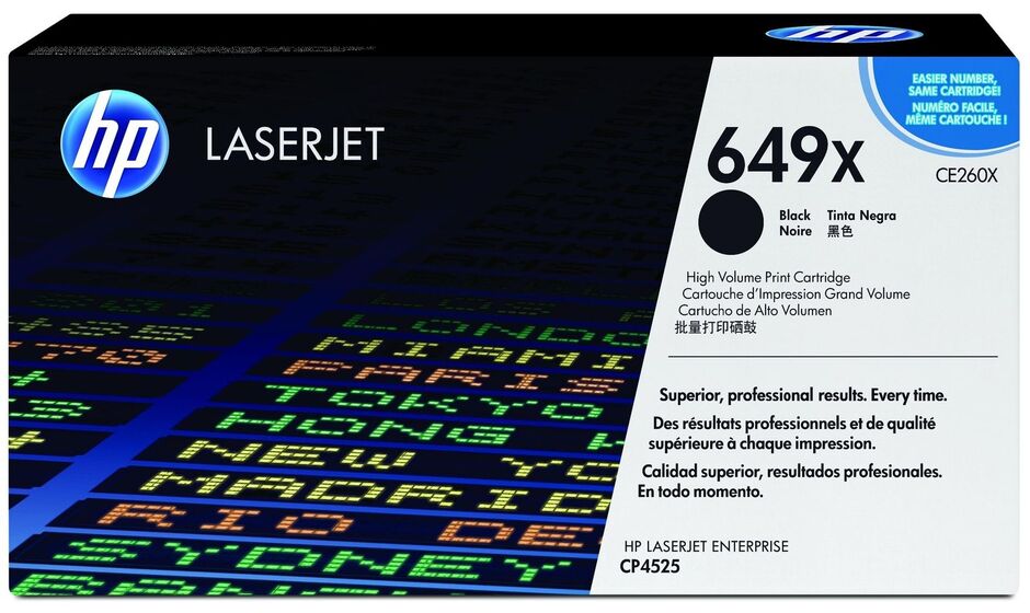 HP 649X nagy kapacitású fekete toner (CE260X) eredeti