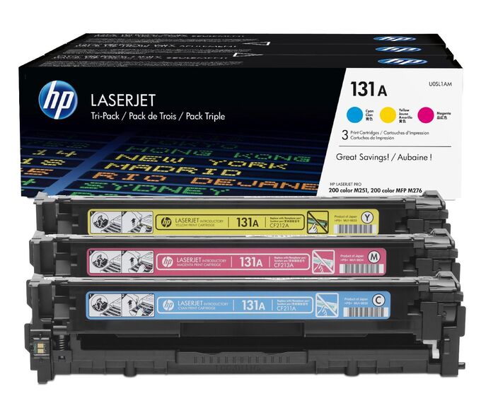 HP 131A színes kit (U0SL1AM 1-1db ciánkék, magenta és sárga toner) eredeti