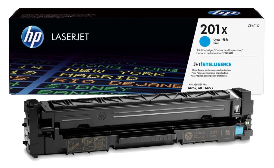 HP 201X nagy kapacitású ciánkék toner (CF401X) eredeti