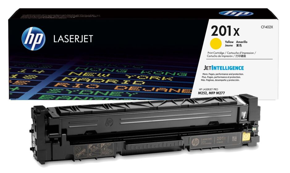 HP 201X nagy kapacitású sárga toner (CF402X) eredeti