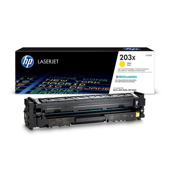 HP 203X nagy kapacitású sárga toner (CF542X) eredeti